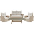 Alaterre Furniture Canaan All-Weather Wicker Outdoor Seating Set, Overall Height: 32 AWWC02356CC
